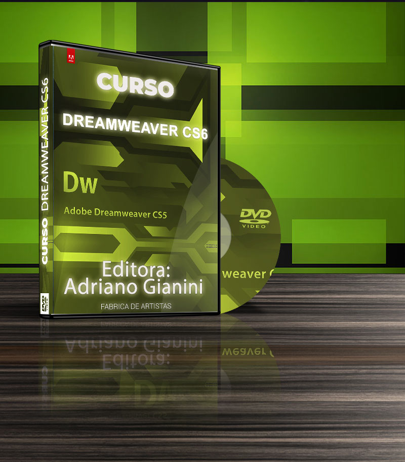Foto da capa do dvd do curso da fabrica de artistas Dreamweaver CS6
